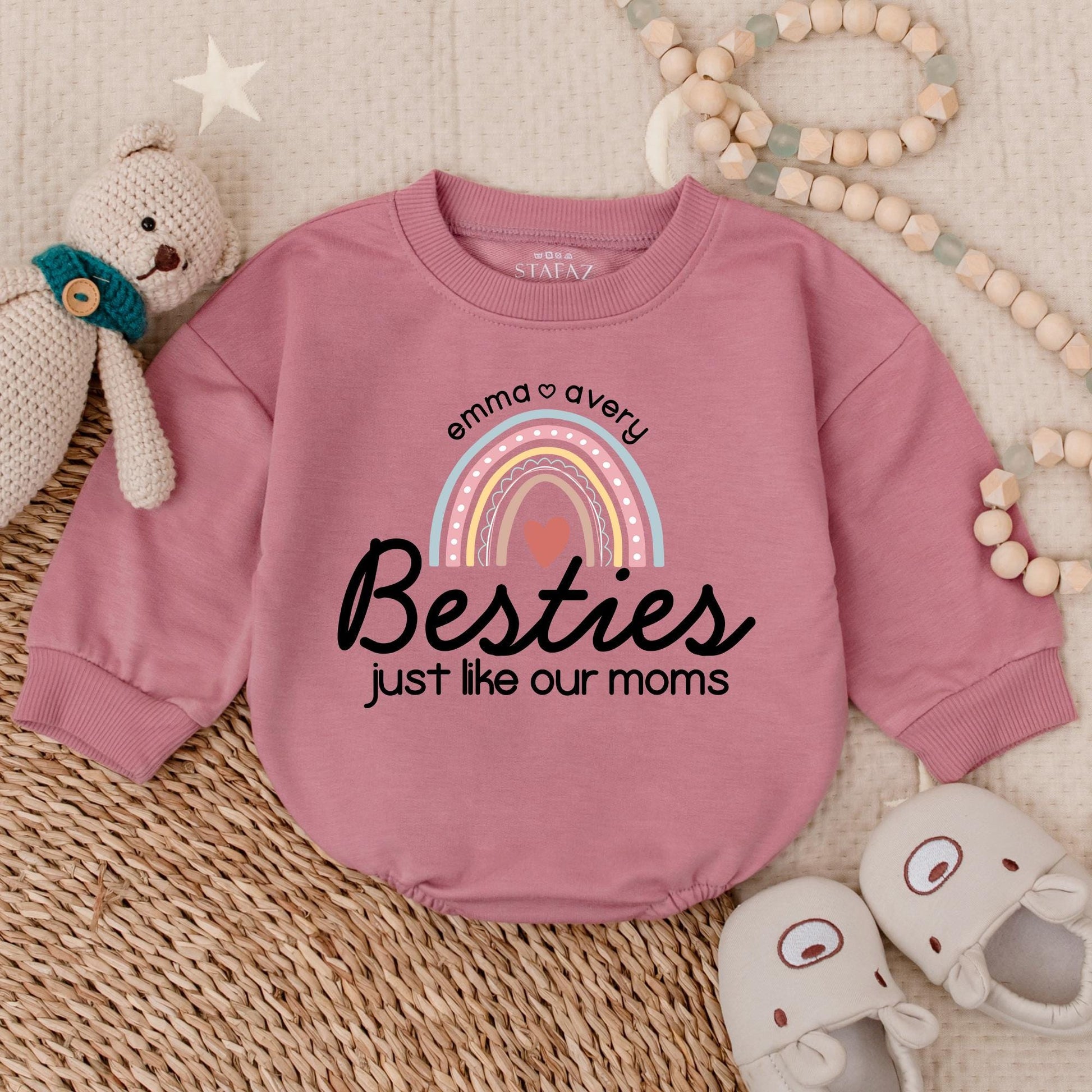 Friends Newborn Bodysuit Best Friend Baby Outfit New Mom Gift Matching Newborn Baby Shower Gift