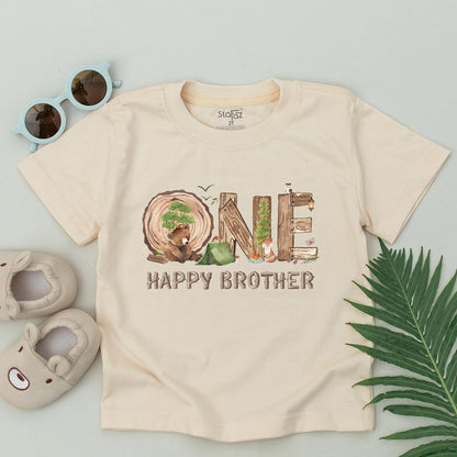 Personalized One Happy Camper Family T-Shirts - 1st Birthday Camping Outfit Boy/Girl, Happy Camper Tees, Camp Party