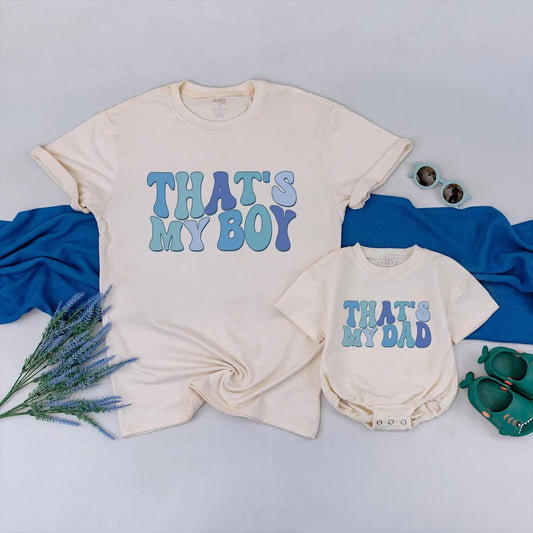 Matching Daddy and Me Outfit Set for Baby Boy, Father Son Shirt and Romper, Perfect Comfortable Baby Shower or New Dad Gift