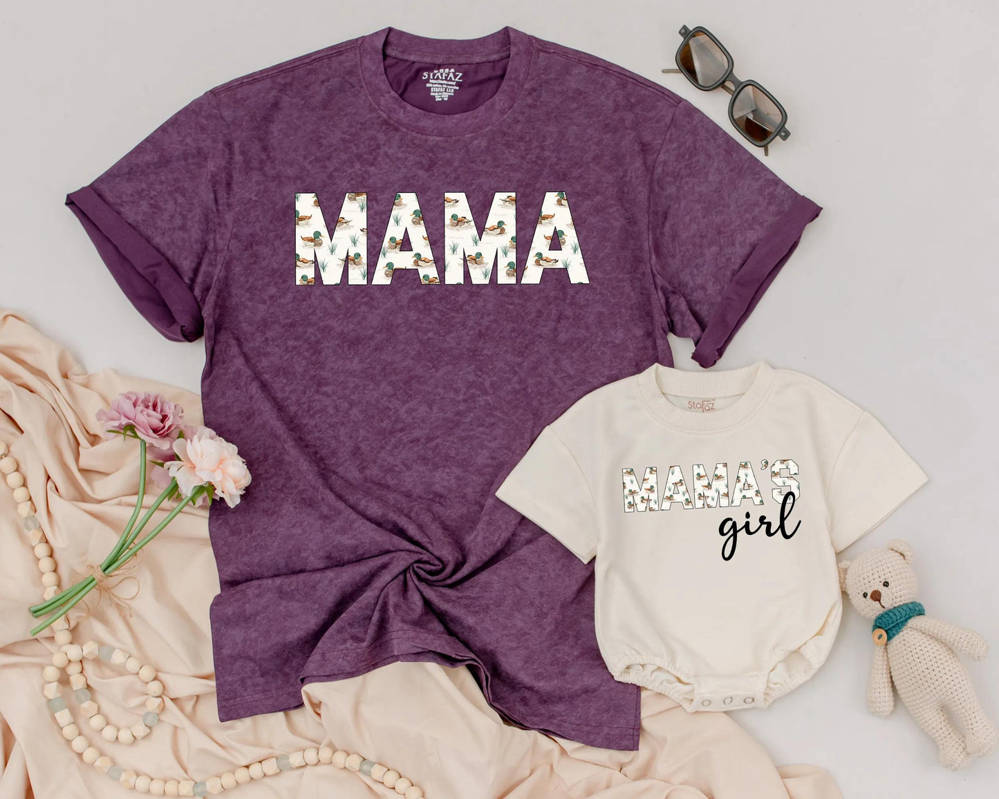 Mama & Mama's Girl Matching Mallard Duck Outfit Nature Inspired Mother Daughter Gift Set Cozy Comfort