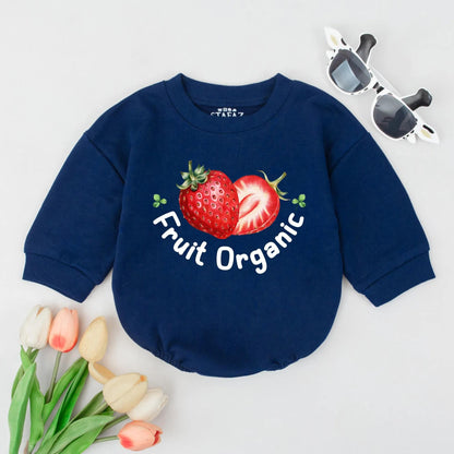 Strawberry Baby Romper Organic Cotton Summer Outfit Cute Toddler Clothes Aesthetic Baby Gift for Girls and Boys