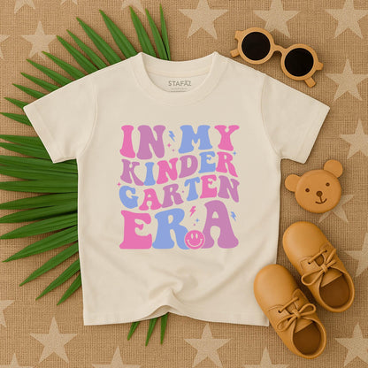 Kindergarten Era Toddler T-Shirt Cute Retro Preschool Graphic Tee First Day Outfit