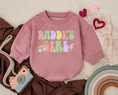 Daddy's Girl Baby Bodysuit - Retro Aesthetic Pastel Romper for Baby Girl - Coming Home Outfit Gift