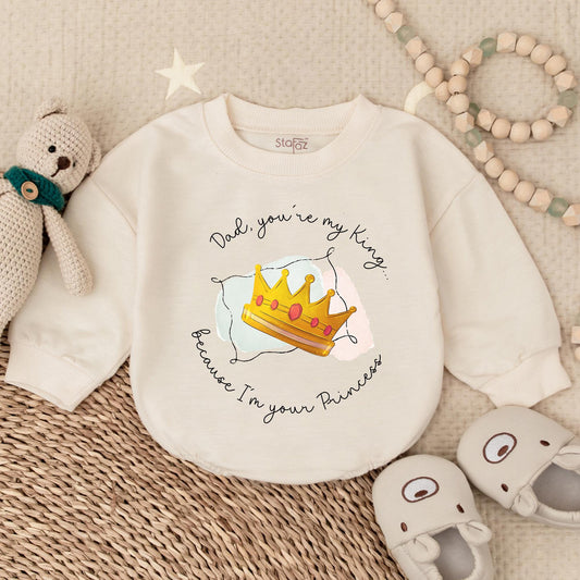 Daddy's Girl Bubble Romper - I'm Your Princess! Baby Girl Outfit, Daddy and Me Babywear, First Father's Day Gift, Baby Clothes
