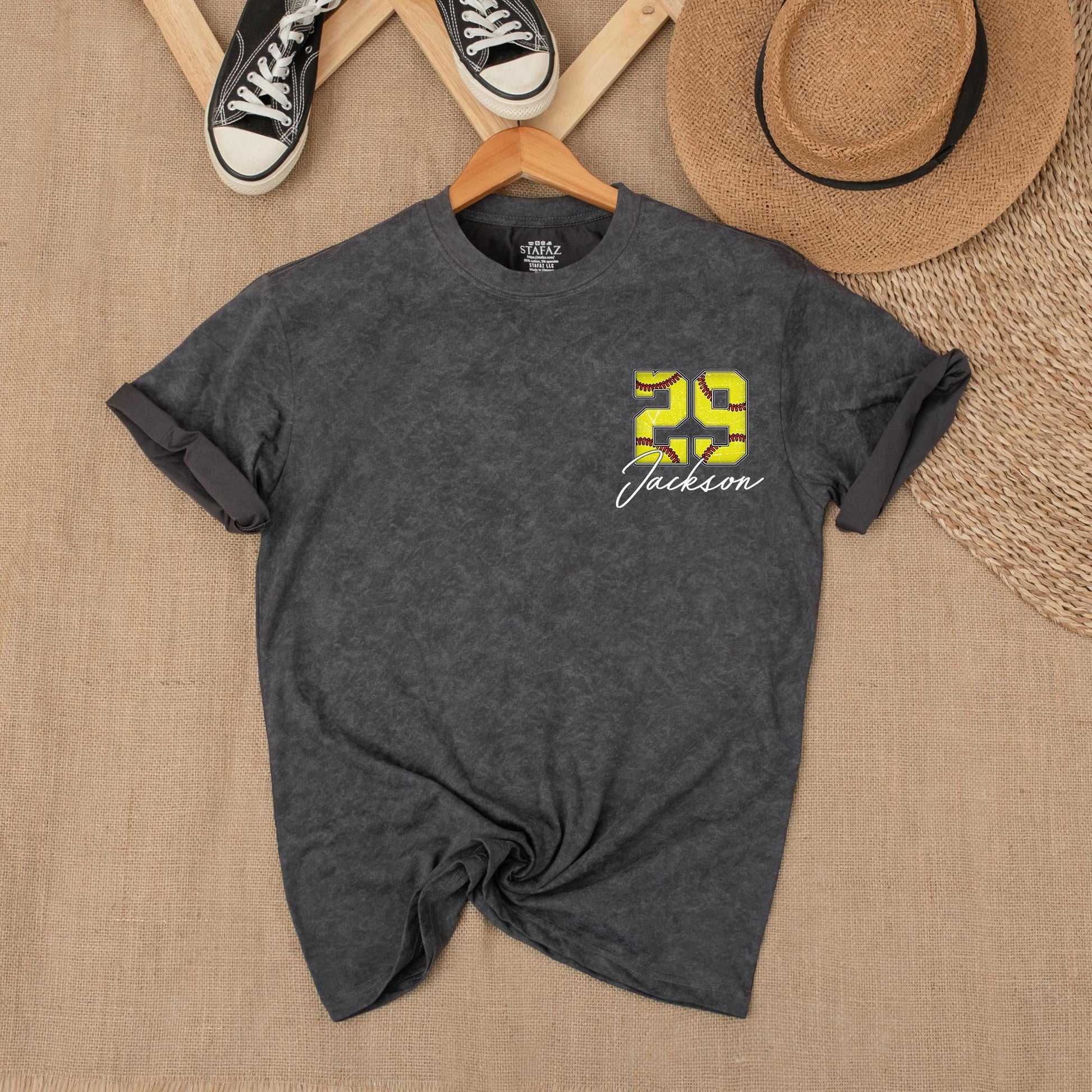 Custom Softball Pocket Tee Game Day Spirit Wear Softball Mom Shirt Personalized Team Design