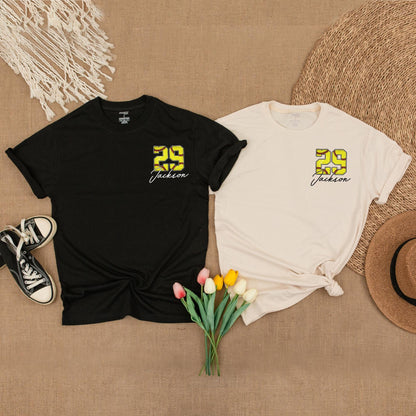 Custom Softball Pocket Tee Game Day Spirit Wear Softball Mom Shirt Personalized Team Design