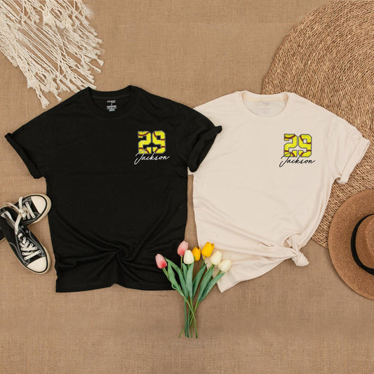 Custom Softball Pocket Tee Game Day Spirit Wear Softball Mom Shirt Personalized Team Design