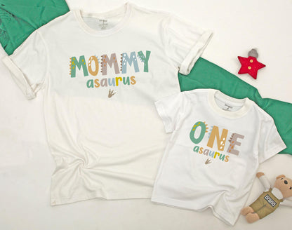 Dinosaur Family Matching Birthday Shirts Oneasaurus 1st Birthday Outfit Mama and Baby Boy Clothes Mommy and Me Dinosaur Theme