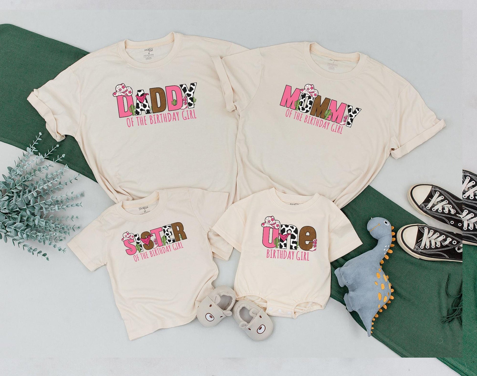 Cowgirl First Birthday Outfit My First Rodeo Wild West Baby Girl Bodysuit Matching Family Western Birthday Clothes