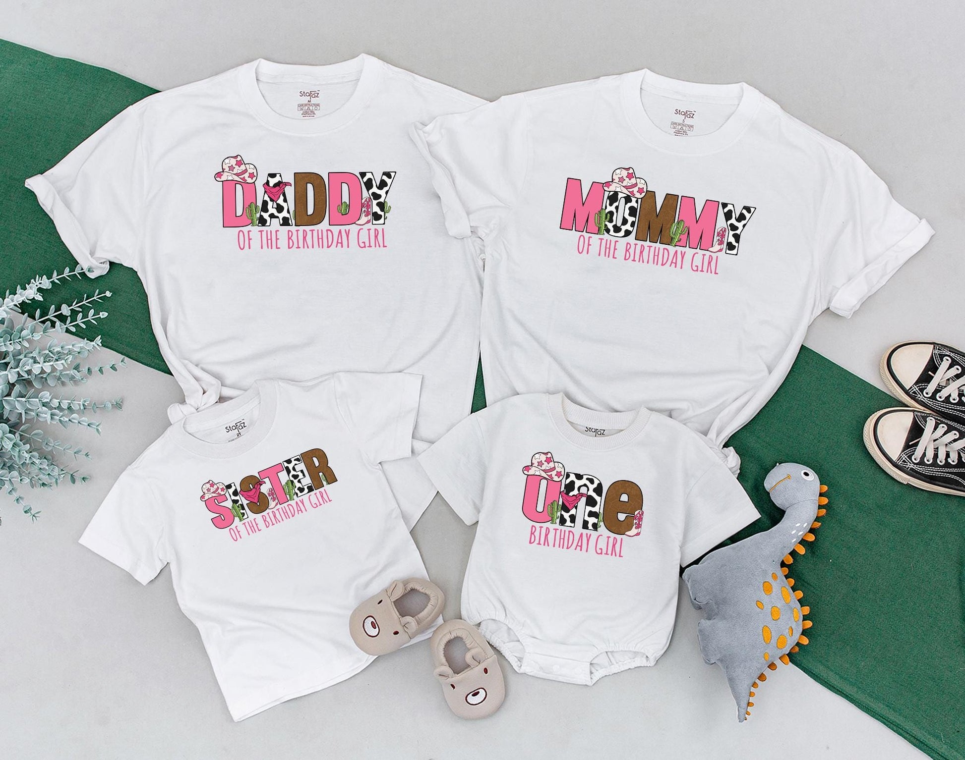 Cowgirl First Birthday Outfit My First Rodeo Wild West Baby Girl Bodysuit Matching Family Western Birthday Clothes