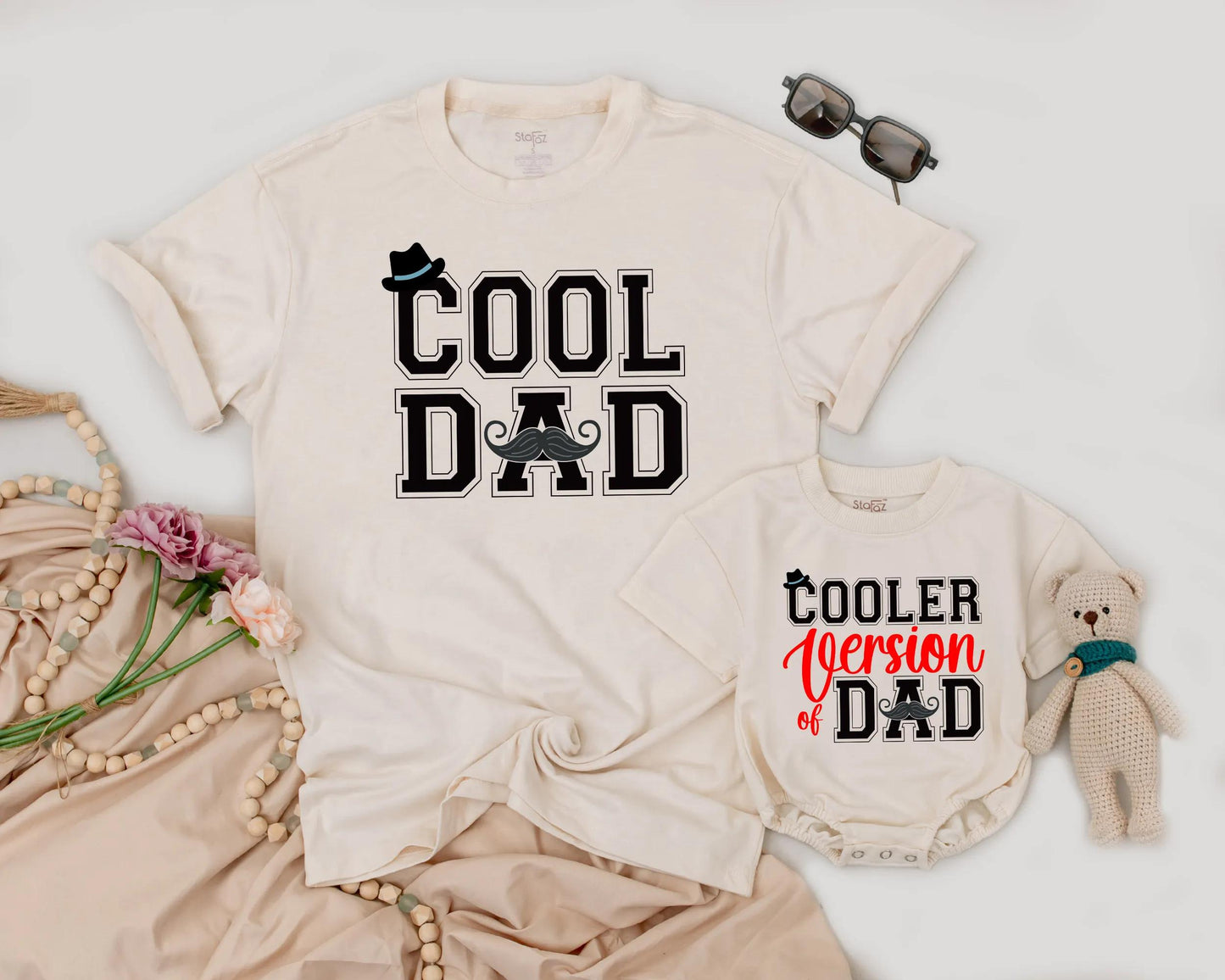 Cool Dad Shirt And Matching Baby Romper Father Son Daughter Outfit Daddy And Me Set Perfect Father's Day Gift Idea From Baby
