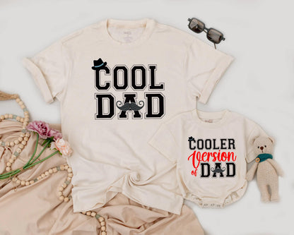Cool Dad Shirt And Matching Baby Romper Father Son Daughter Outfit Daddy And Me Set Perfect Father's Day Gift Idea From Baby