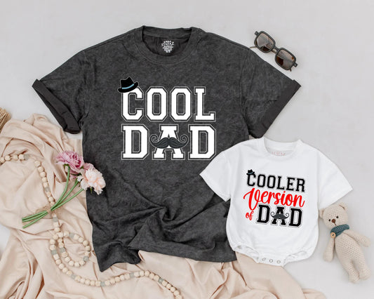 Cool Dad Shirt And Matching Baby Romper Father Son Daughter Outfit Daddy And Me Set Perfect Father's Day Gift Idea From Baby