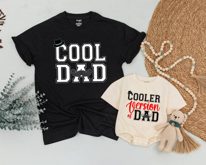 Cool Dad Shirt And Matching Baby Romper Father Son Daughter Outfit Daddy And Me Set Perfect Father's Day Gift Idea From Baby