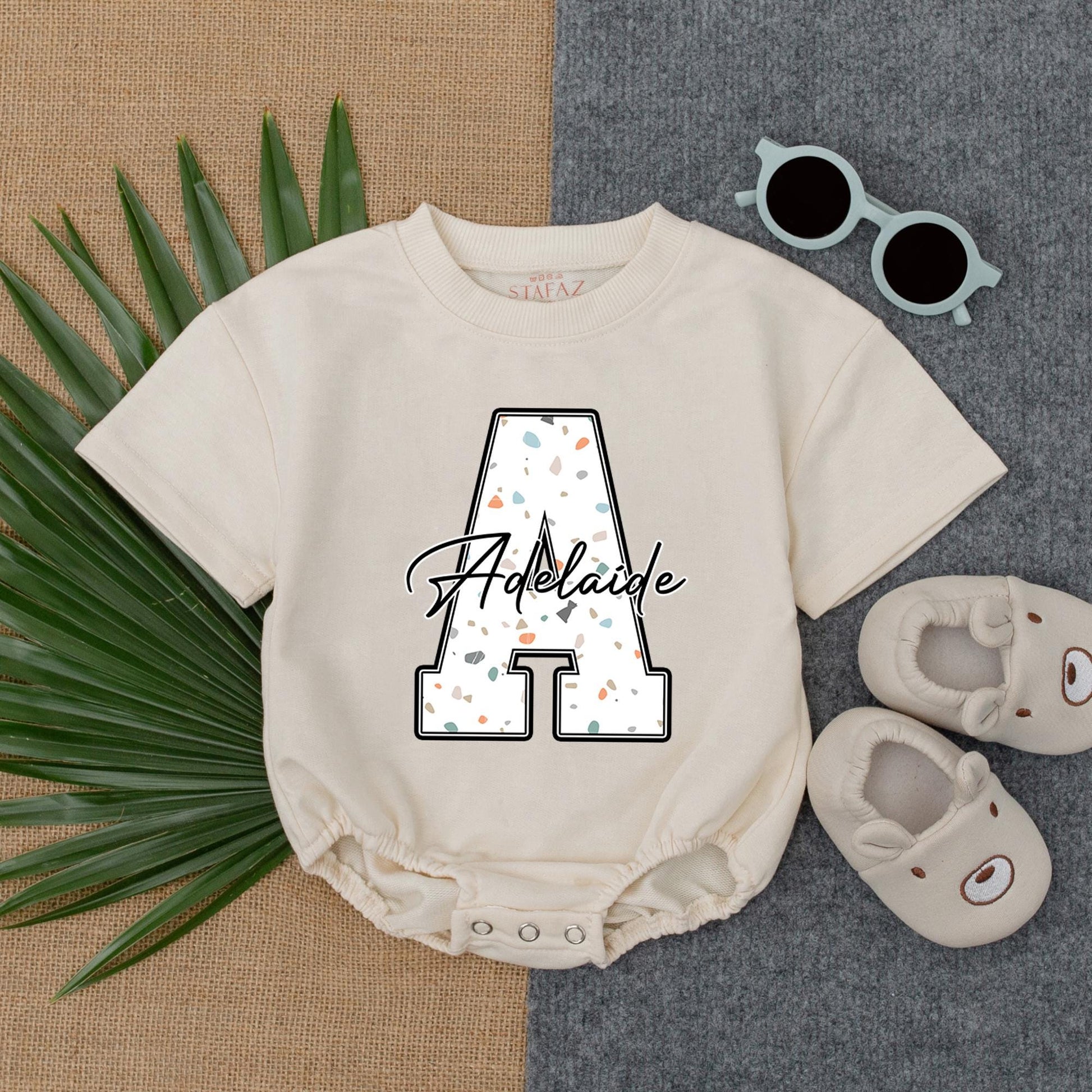 Custom Name Baby Girl Bubble Romper - Personalized Birthday Outfit & Baby Shower Gift - Short Sleeves for Summer Celebrations