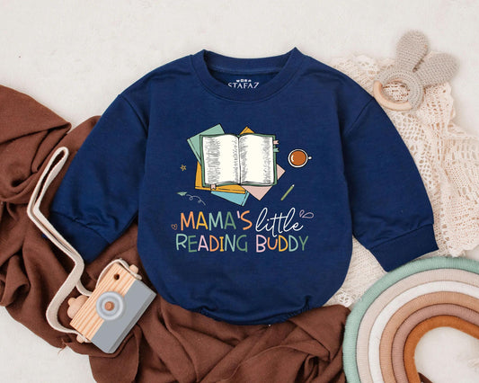 Mama's Little Reading Buddy Baby Romper Book Lover Outfit for Newborn Infant Mother's Day Gift for Bookish Moms New Mom Shower