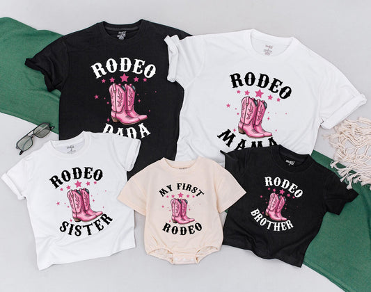 My First Rodeo Birthday Girl Shirt Cowgirl 1st Birthday Outfit Western Farm Party Tee Baby Girl Cowboy Theme Soft Cotton