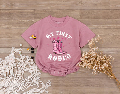 My First Rodeo Birthday Girl Shirt Cowgirl 1st Birthday Outfit Western Farm Party Tee Baby Girl Cowboy Theme Soft Cotton