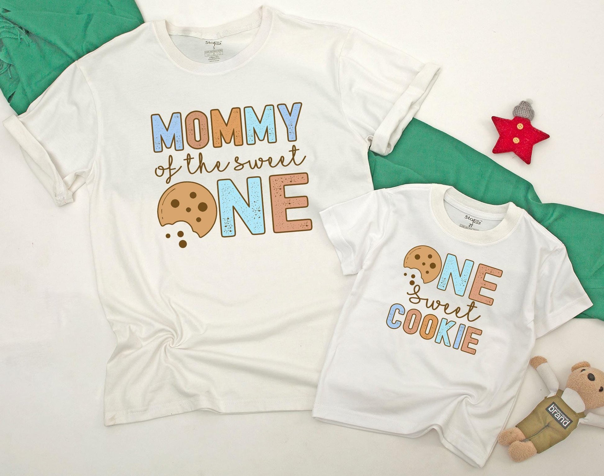 Sweet One 1st Birthday Cookies and Milk Family Matching Party Shirts Toddler Baby Outfits Soft Cotton Comfortable Tee Gift