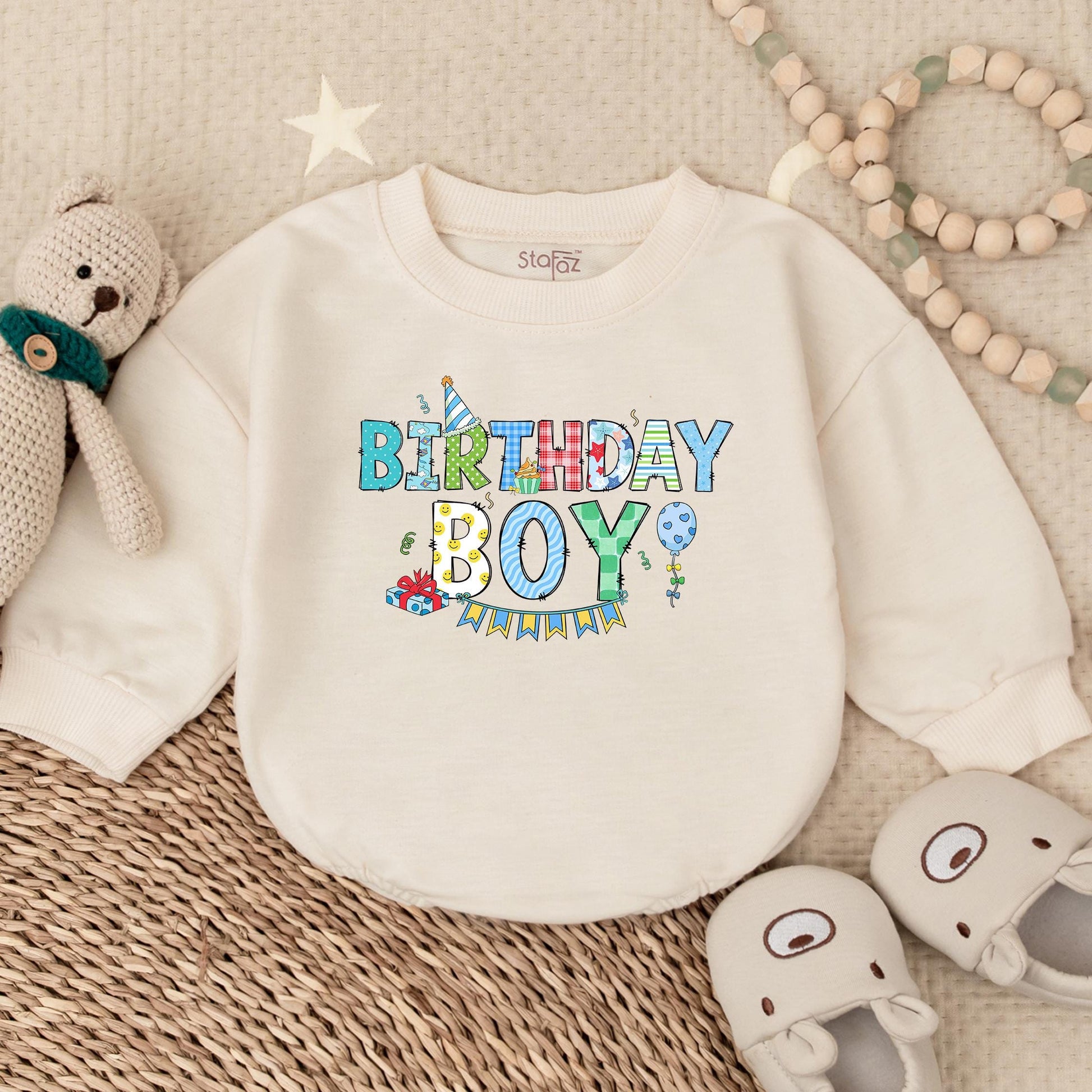 Sweet One Cupcake Birthday Boy Romper, Baby's First Birthday Outfit Cake Smash Bodysuit, Cupcake Theme, Soft Cotton, Newborn Boy Gift Outfit (138 chars)