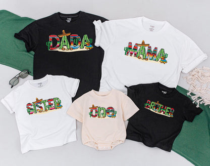 Uno Fiesta Birthday Shirt My First Fiesta Matching Family Outfit Taco Bout One Abuela Baby Bodysuit Mexican