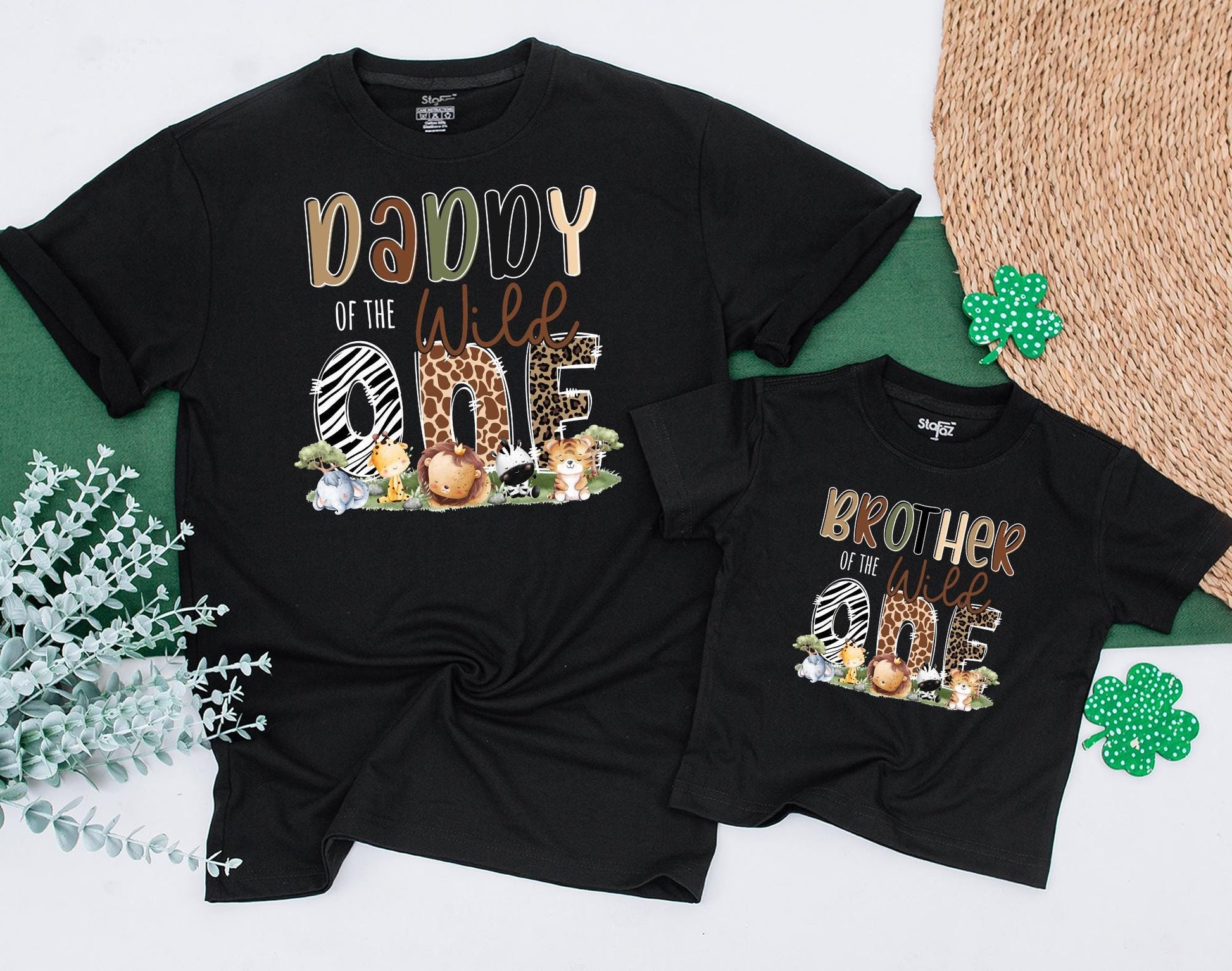 Wild One Safari Family Matching Birthday Shirts Zoo Vacation Squad Mommy of the Wild One First Birthday Outfit Animal Adventure