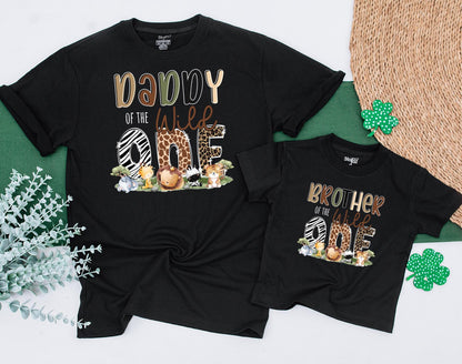 Wild One Safari Family Matching Birthday Shirts Zoo Vacation Squad Mommy of the Wild One First Birthday Outfit Animal Adventure