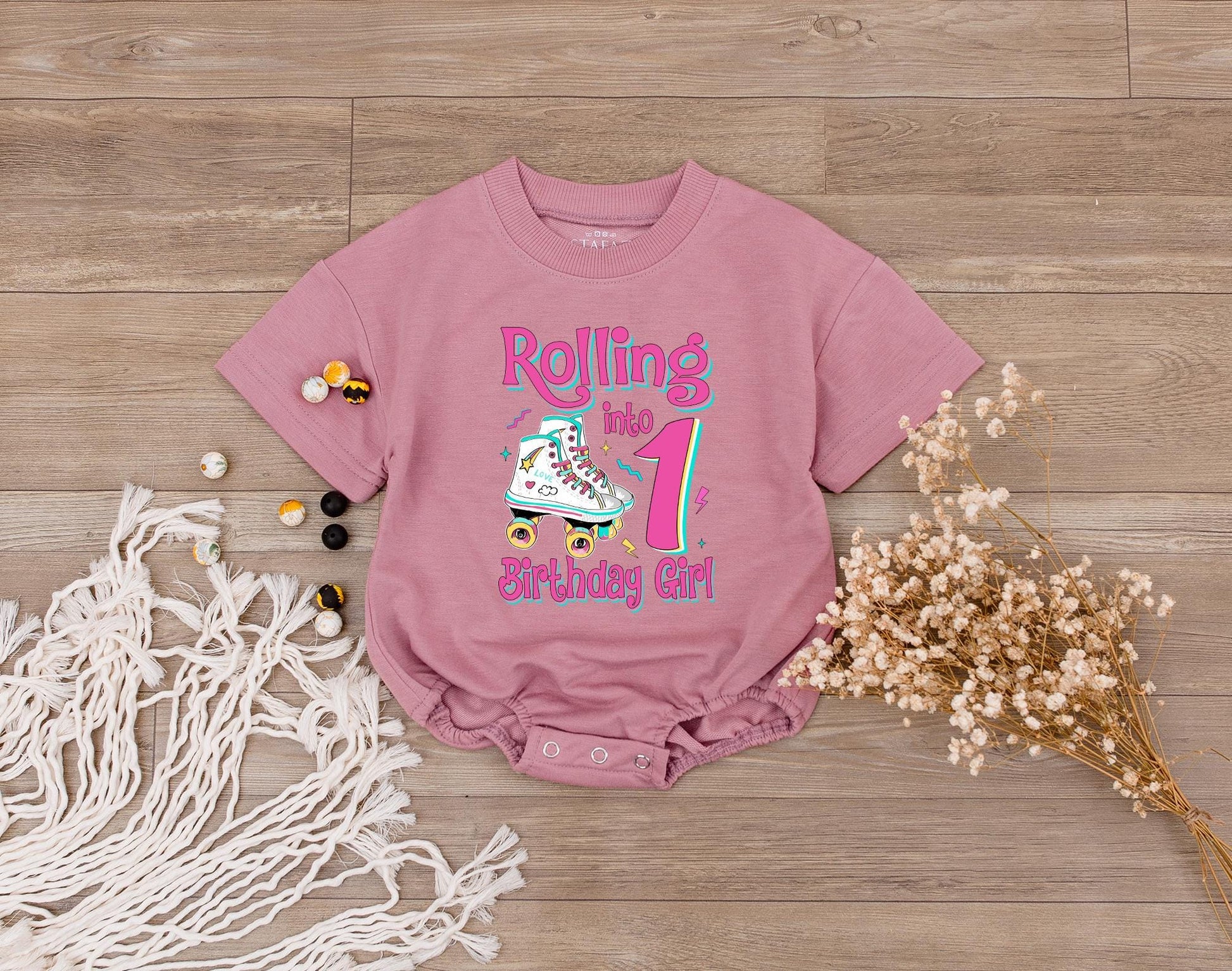 Personalized Rolling Into Birthday Girl Roller Skate Shirt Baby Girl Matching Family Outfits