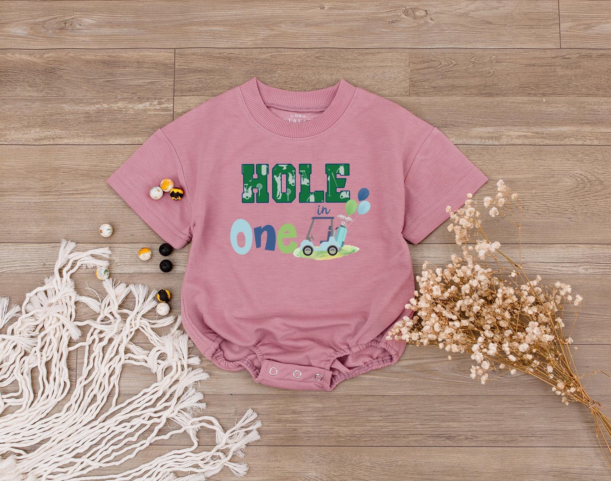 Hole in One 1st Birthday Golf Shirt, Matching Family Outfits, Baby Boy Bodysuit, Custom Toddler Golfing Party Shirts