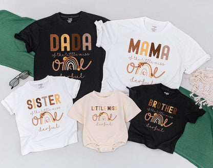 ONEderful First Birthday Matching Family Shirts Isn’t She Onederful Boho Rainbow Party Outfit