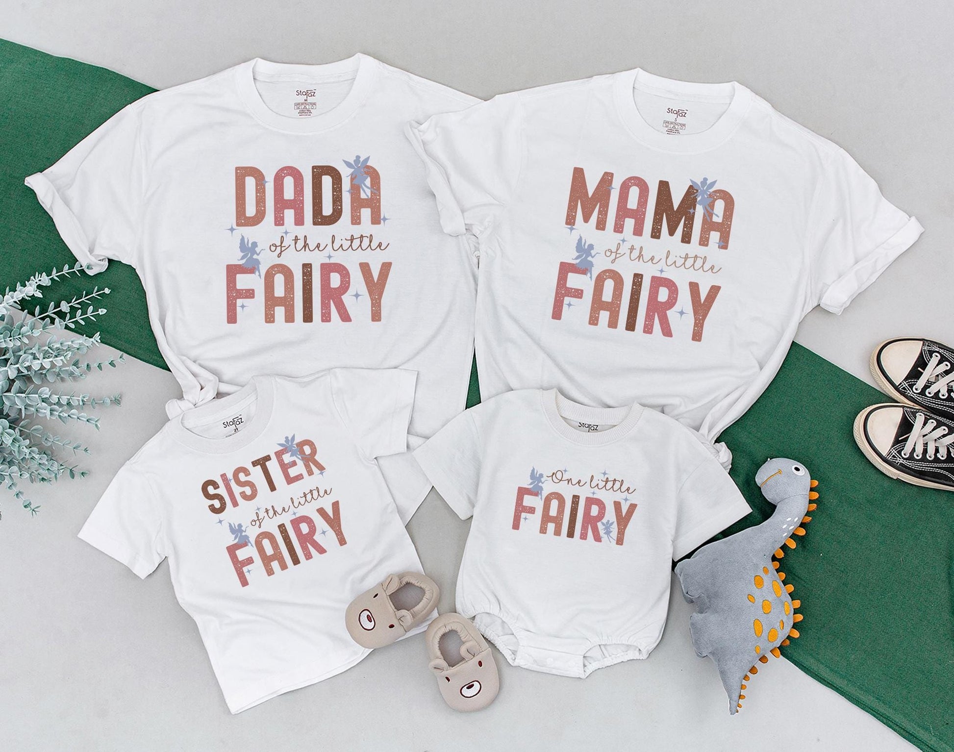 Fairy First Birthday Matching Family Shirts Enchanted Garden Theme Mommy and Me Outfit Magical Fairy Birthday Party Tees