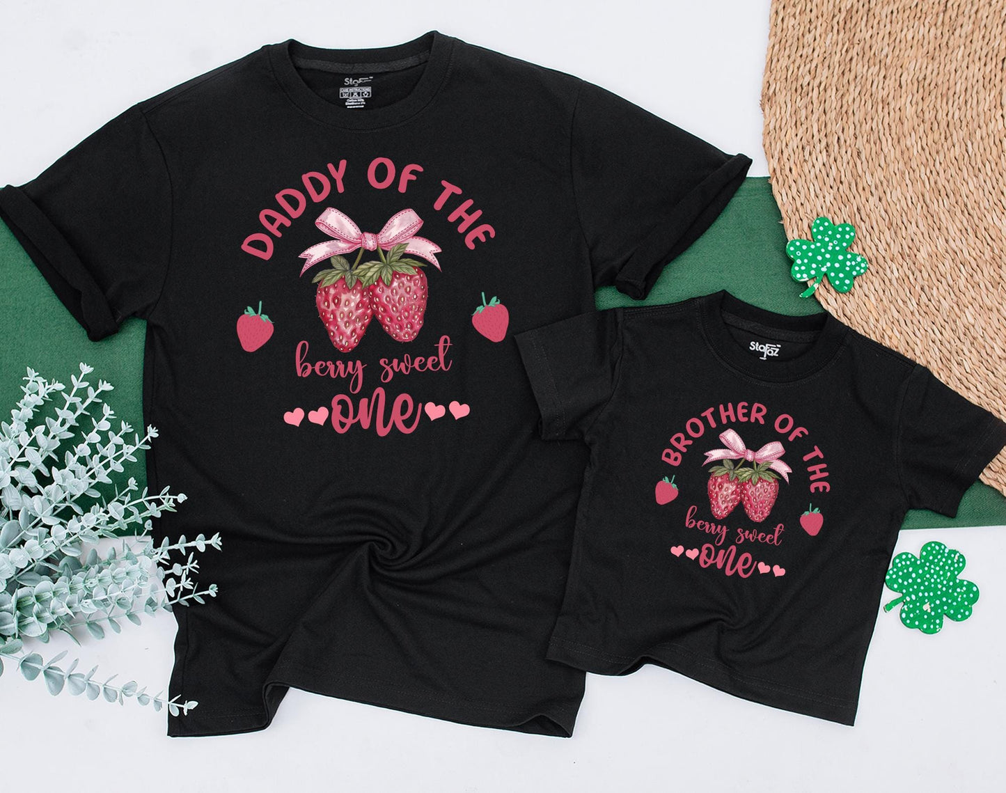 Berry First Birthday Family Matching Strawberry 1st Birthday Outfit Mommy and Me Mama Daddy Sweet One Outfit