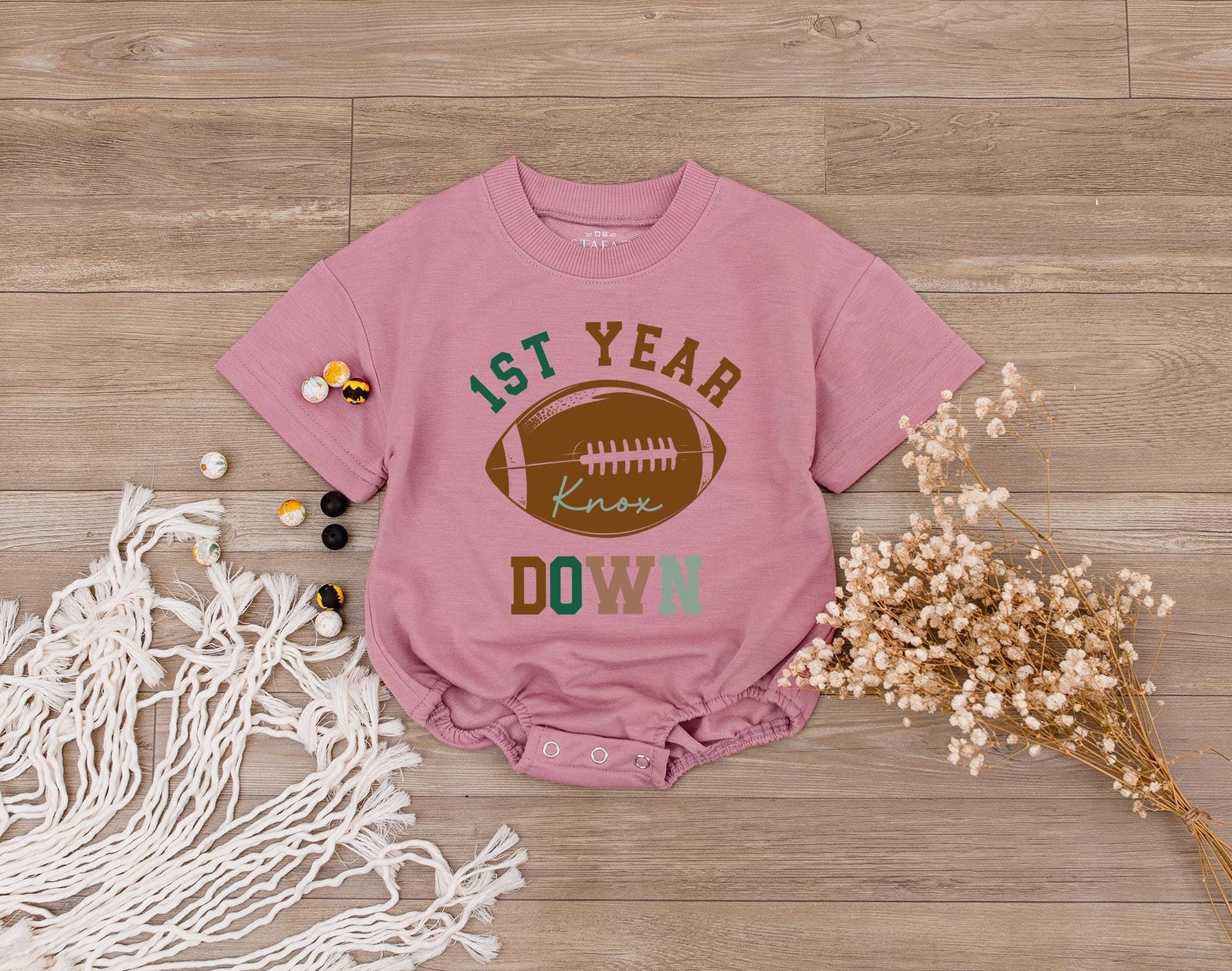 First Birthday Football Family Shirts Touchdown Celebration Boy's 1st Birthday Outfit Dad Mama Matching Party Gear