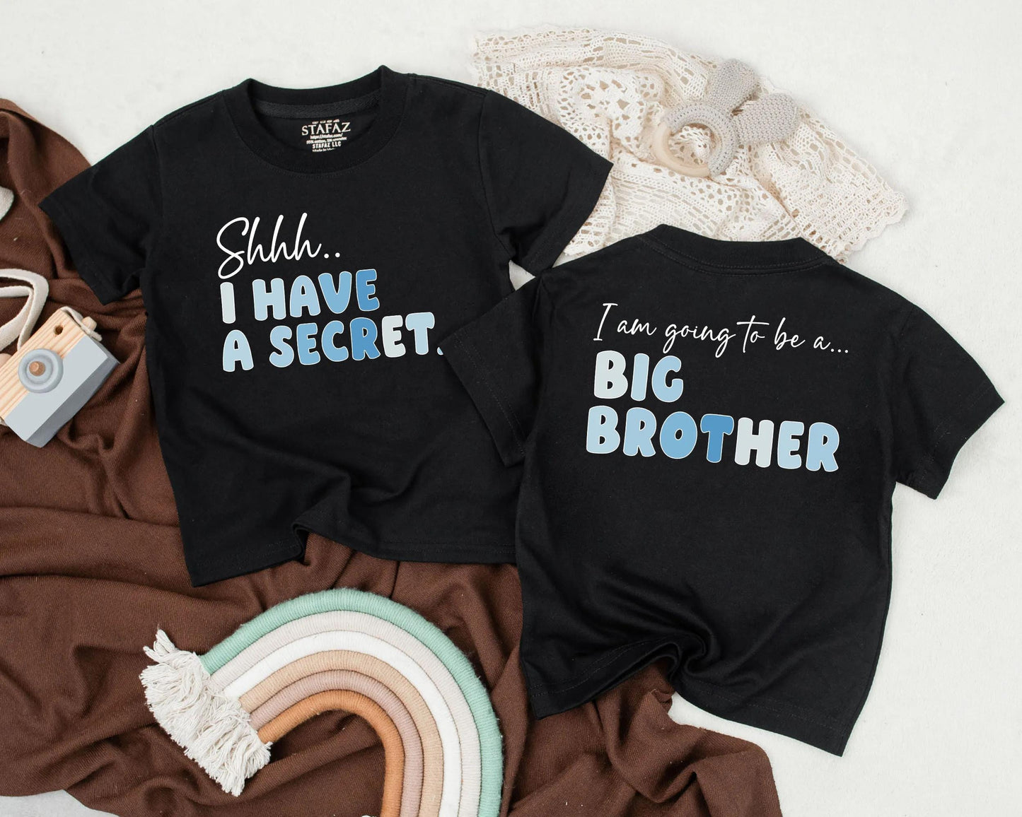 Big Brother Announcement Shirt for Boys Pregnancy Reveal Toddler Tee I Have A Secret Sibling Promotion Outfit Brother to Be