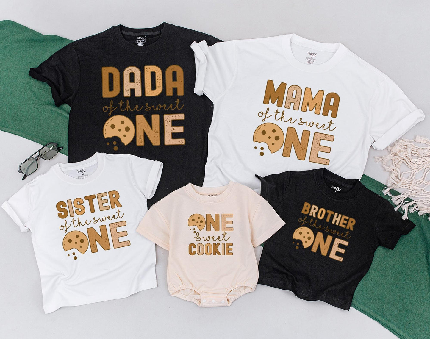 Sweet One 1st Birthday Family Matching Shirts: Cookies & Milk Theme Party Tees for Boy or Girl - First Birthday Outfit!