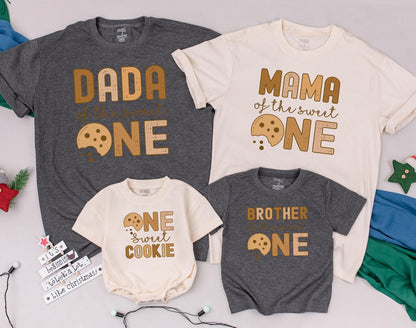 Sweet One 1st Birthday Family Matching Shirts: Cookies & Milk Theme Party Tees for Boy or Girl - First Birthday Outfit!