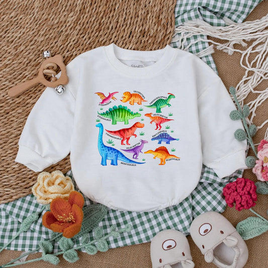 Dinosaur Baby Bodysuit & Romper | Cute Birthday Boy Gift | Dino Shower Outfit | Baby Boy Clothes | Animal Lover Baby Shower Gift (139 Characters)