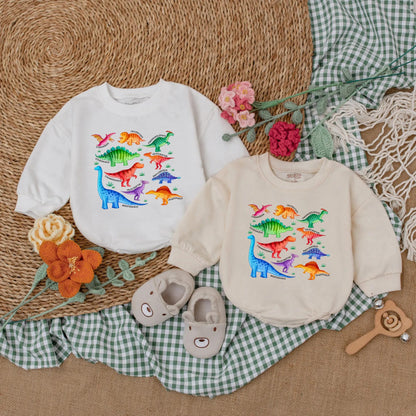 Dinosaur Baby Bodysuit & Romper | Cute Birthday Boy Gift | Dino Shower Outfit | Baby Boy Clothes | Animal Lover Baby Shower Gift (139 Characters)