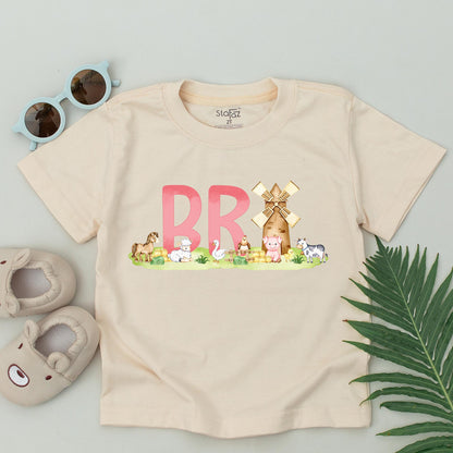 Personalized Farm Birthday Family T-Shirt Boho Barnyard Cow 1st Birthday Matching Outfit Cotton Soft Comfortable Party Gift