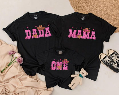 Rodeo Birthday Girl Outfit, Personalized First Birthday Bodysuit, Mommy and Me Matching Shirts, Western Family Celebration, Toddler Gift Tee, Cute Cowgirl Theme 1st 