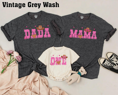 Rodeo Birthday Girl Outfit, Personalized First Birthday Bodysuit, Mommy and Me Matching Shirts, Western Family Celebration, Toddler Gift Tee, Cute Cowgirl Theme 1st 