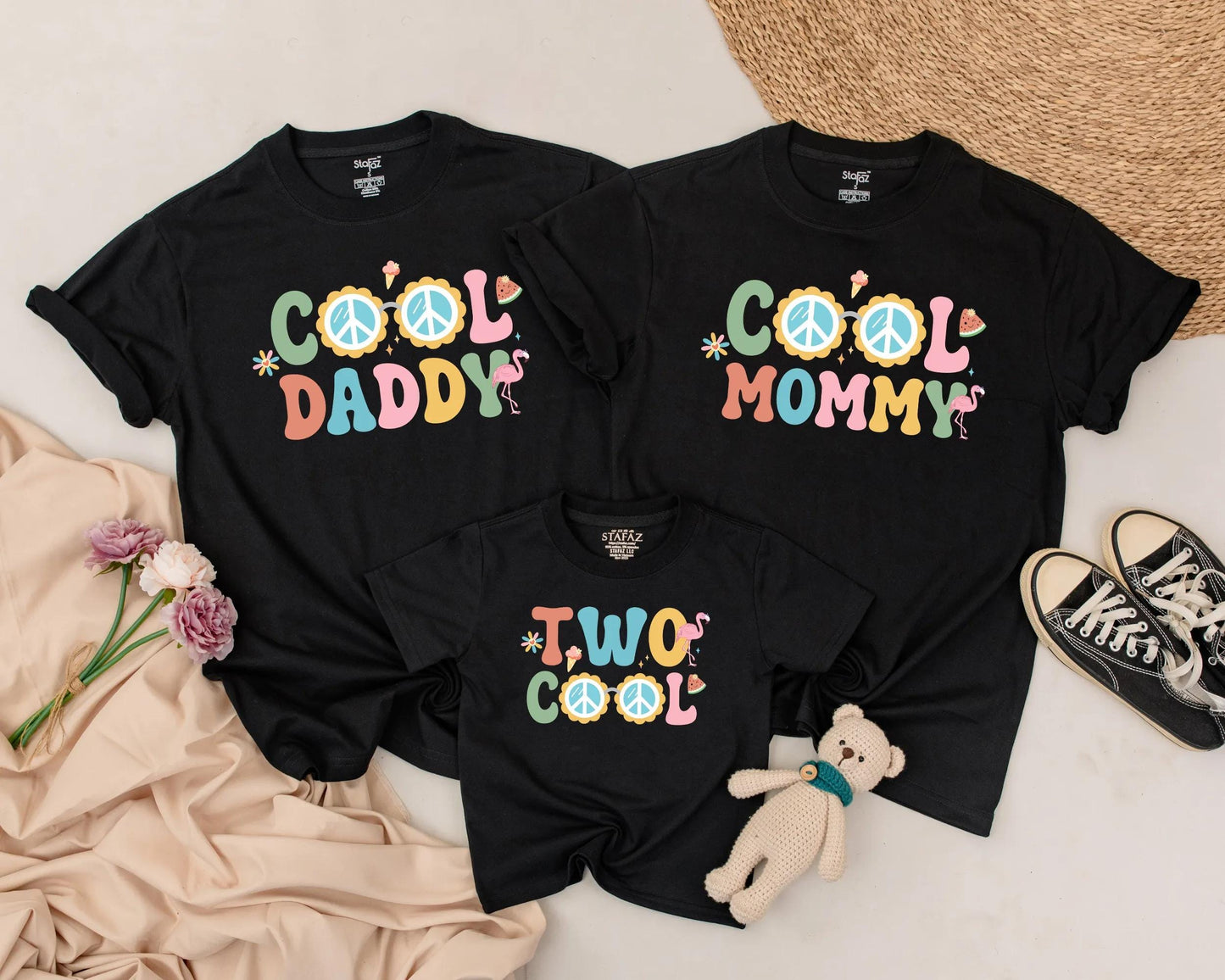 Groovy Family Birthday Shirts: Retro ONE Outfits for Mom, Dad, Baby, and Brother – Matching Summer Photo Look, Cool Hippie Vibes Peace Sign Tees (138 chars)