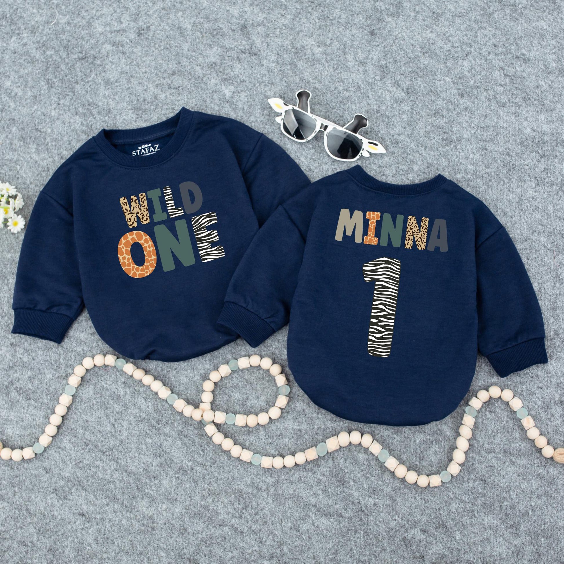Personalized Wild One Romper, Safari First Birthday Outfit, Custom Name, Baby Girl Clothes, Animal Print, Party Animal, Wild ONE Zebra Romper 1st Bday Gift (138 chars)