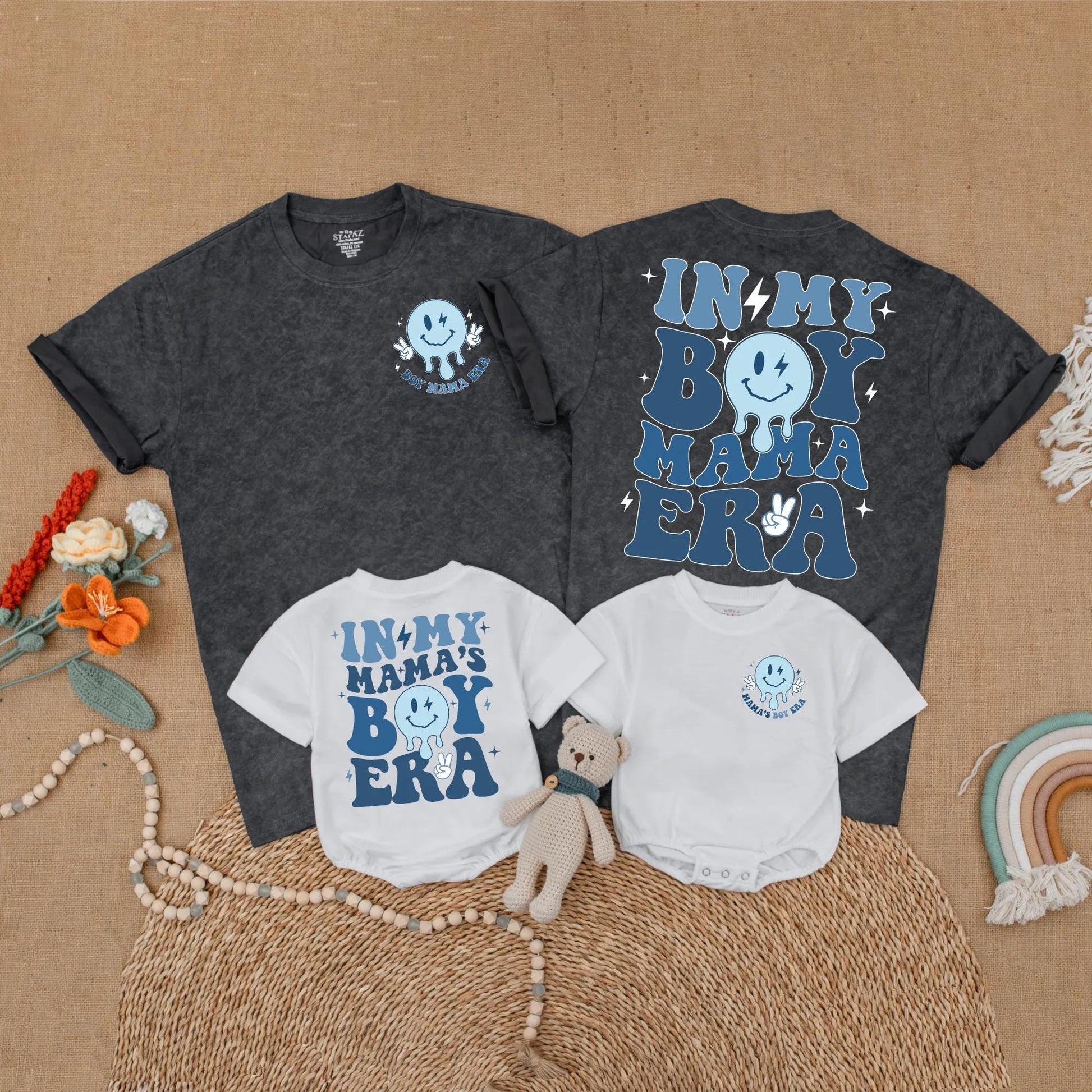 Mama's Boy Era Matching Retro Shirt for Mom & Baby Boy First Mother's Day Gift Outfit