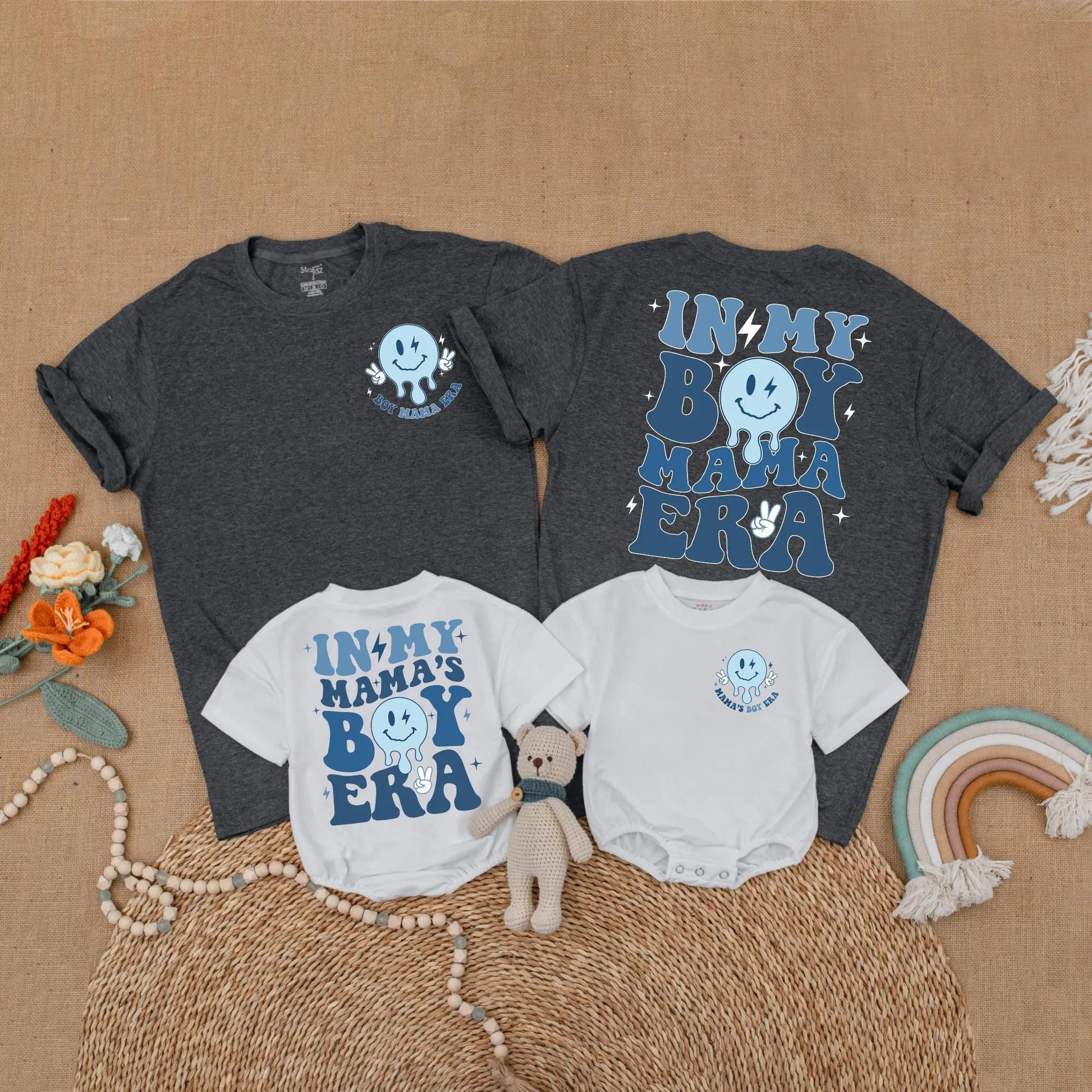 Mama's Boy Era Matching Retro Shirt for Mom & Baby Boy First Mother's Day Gift Outfit