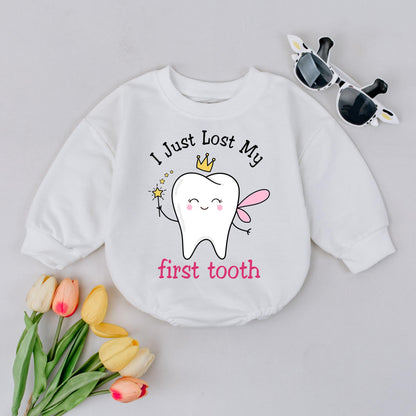 First Lost Tooth Shirt for Girls Tooth Fairy Gift Milestone Outfit Cute Tooth Fairy Visit Celebration Toddler Tee