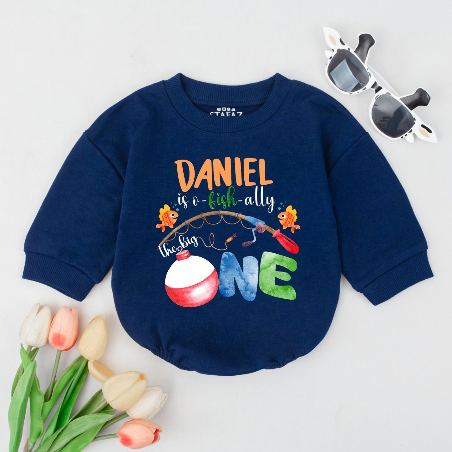 Baby's First Birthday The Big One Fishing Outfit Boy Cute Baby Fisherman 1st Birthday Shirt