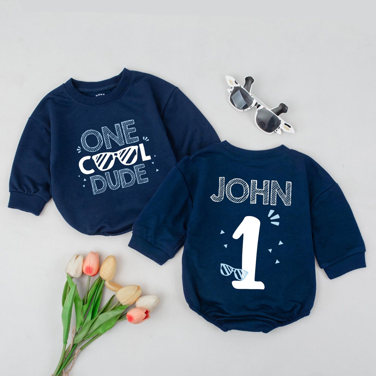 Cool Dude First Birthday Shirt Baby Boy Outfit Personalized 1st Birthday Name Tee Toddler Gift One