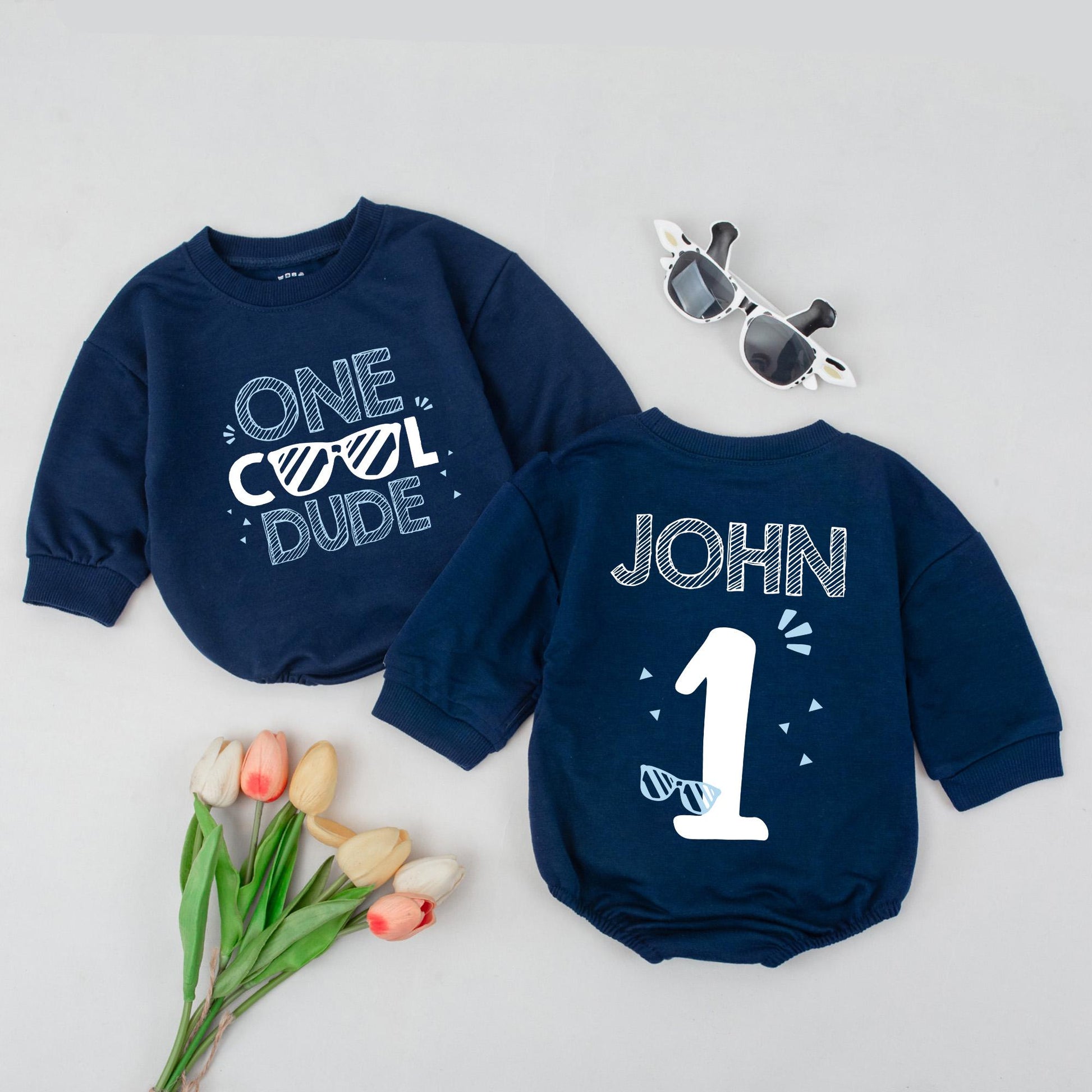 Cool Dude First Birthday Shirt Baby Boy Outfit Personalized 1st Birthday Name Tee Toddler Gift One