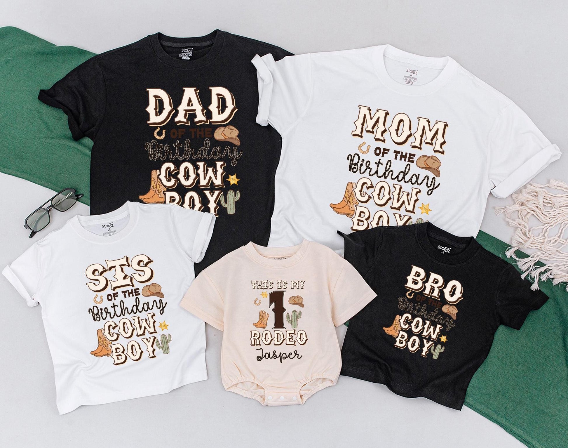 This Is My First Rodeo Toddler Shirt Cowboy Baby Bodysuit Western Farm 1st Birthday Family Matching Outfit